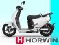 Mobile Preview: HORWIN EK1 DS Elektroroller mit 45 km/h in Weiß mit Grundträger